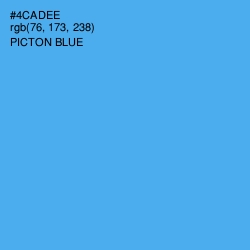 #4CADEE - Picton Blue Color Image